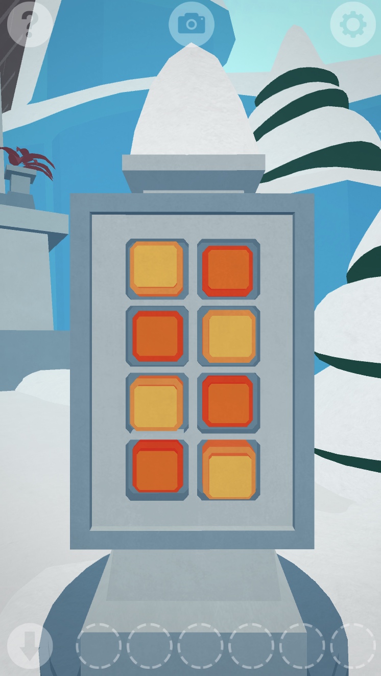 snowy pillar color buttons