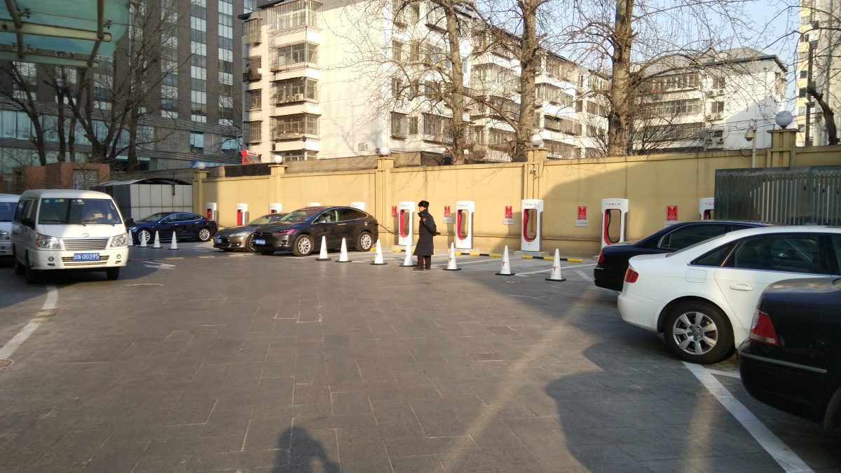 tesla supercharger cars
