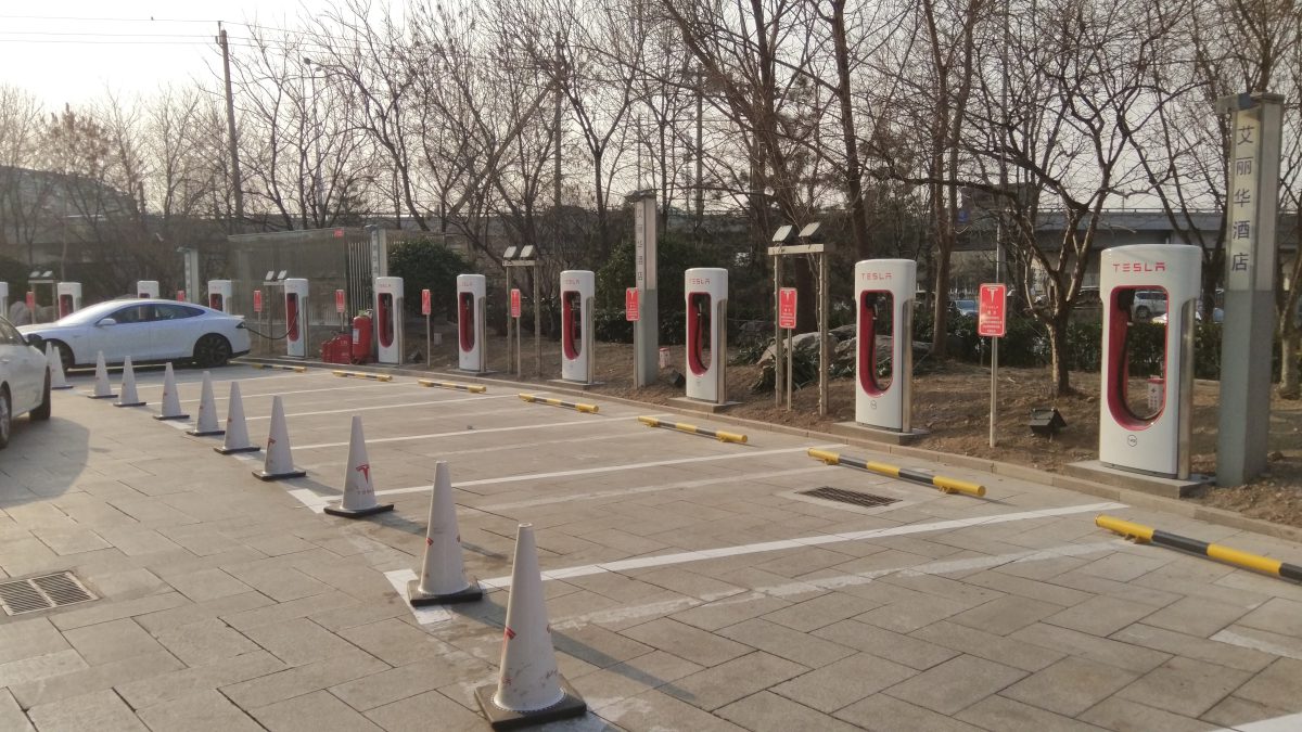 tesla supercharger station