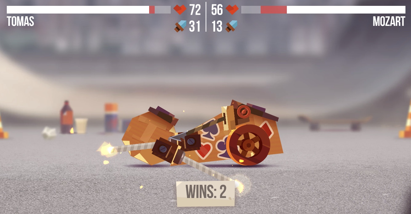 vehicle battle scene