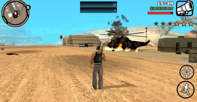 video game helicopter explosion