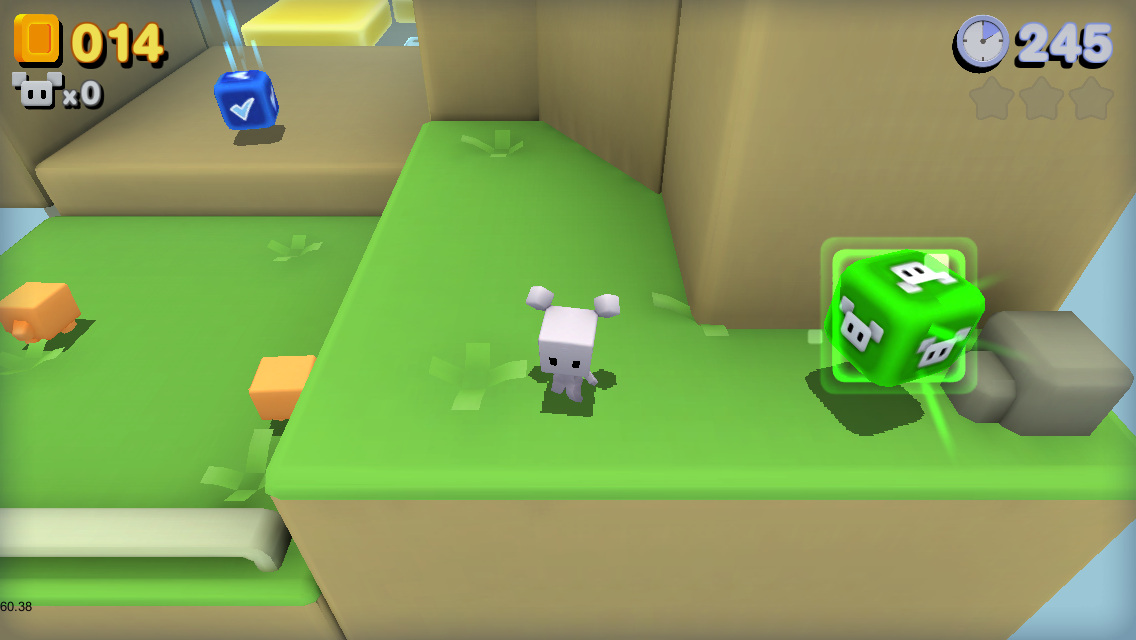 3d platform game cube character