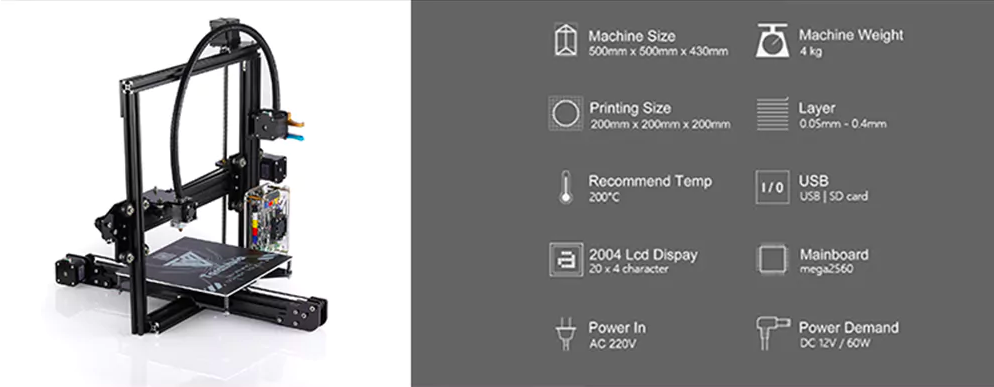 3d printer specifications
