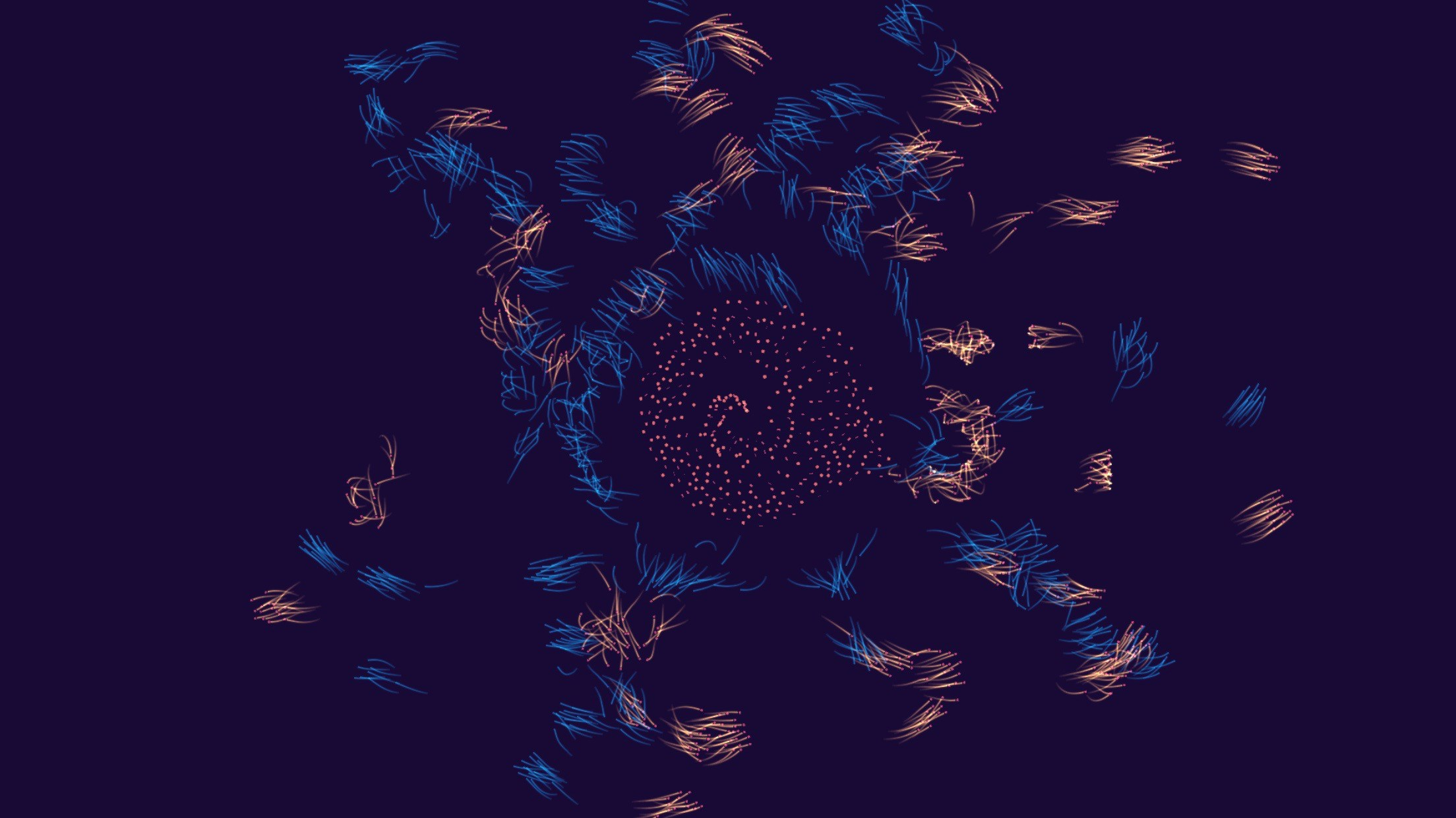 abstract digital art blue orange