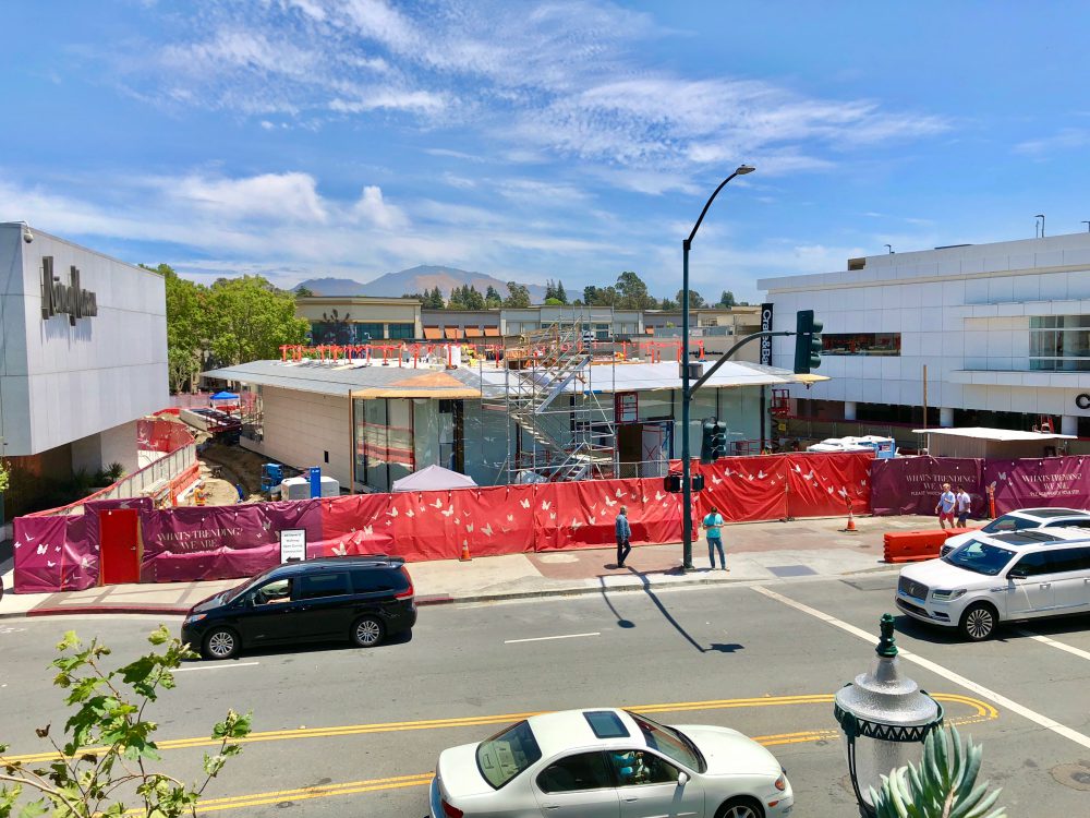aerial view construction site