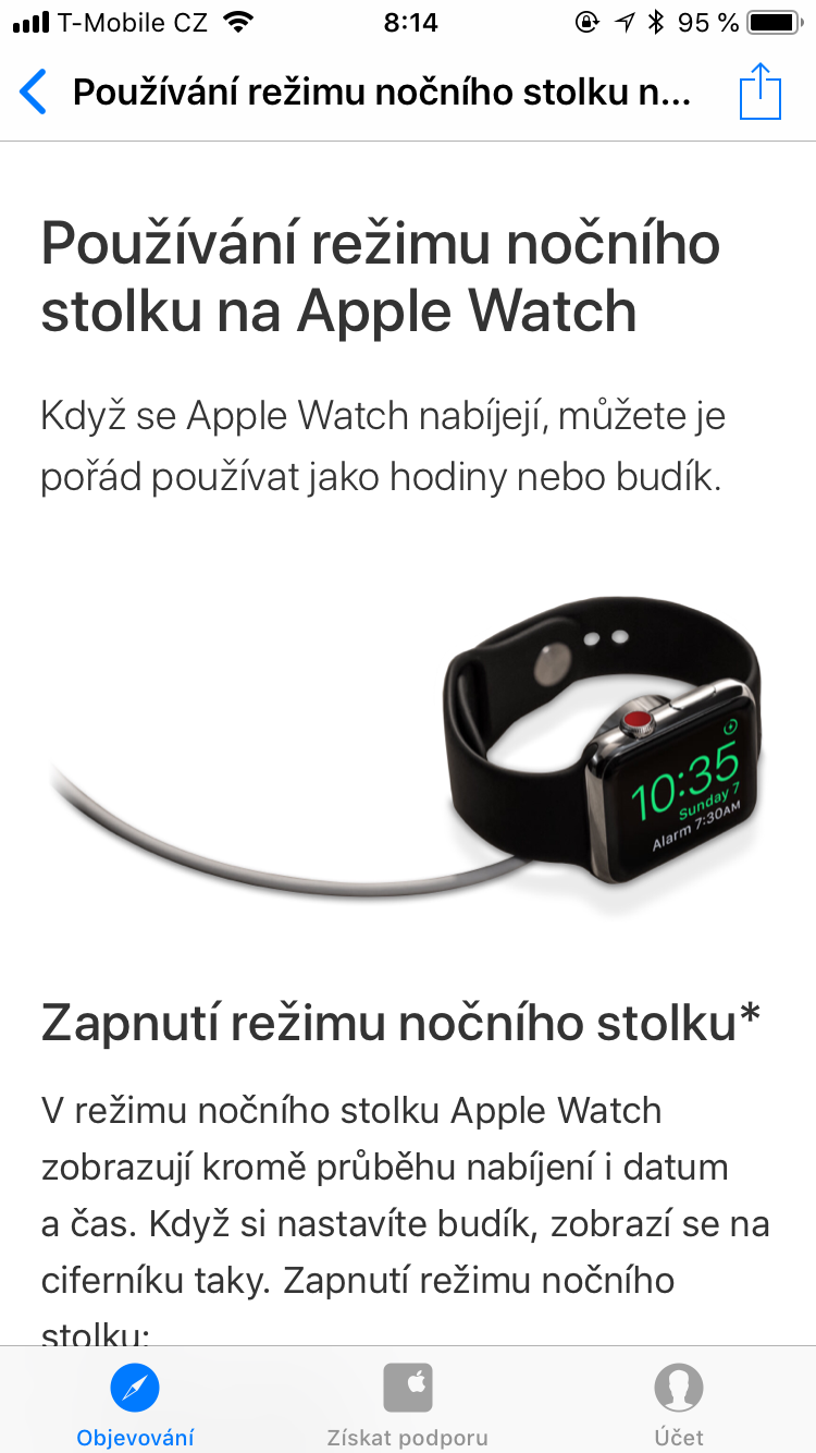apple watch nightstand mode