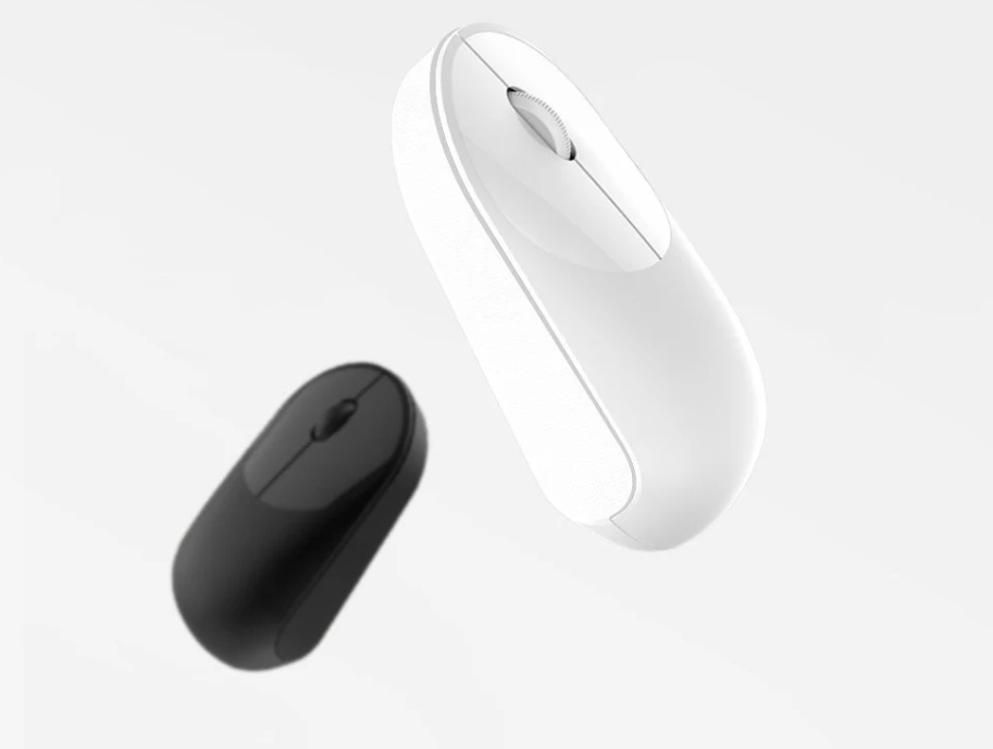 black and white wireless mouse