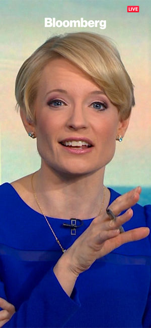 blonde woman speaking on bloomberg