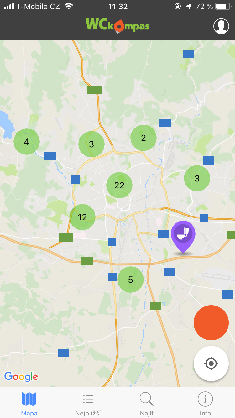 city map location markers