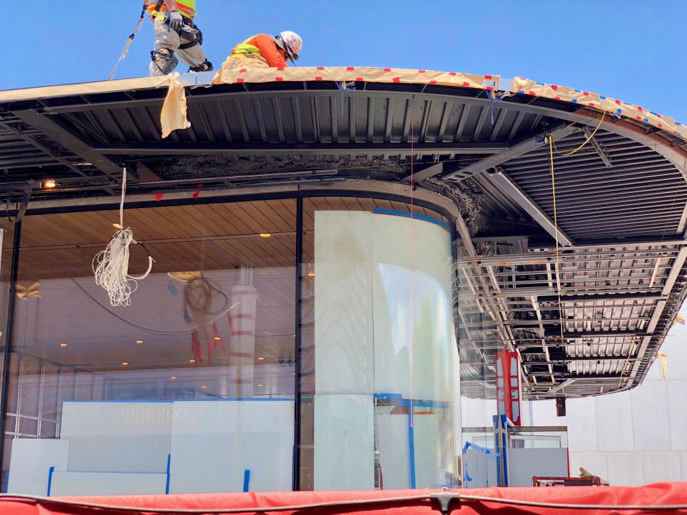 close up rooftop construction
