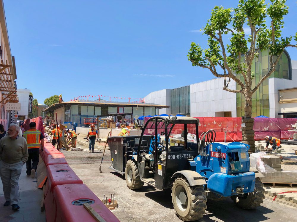 construction site with vehicles