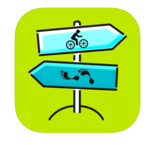 cycling walking sign icon