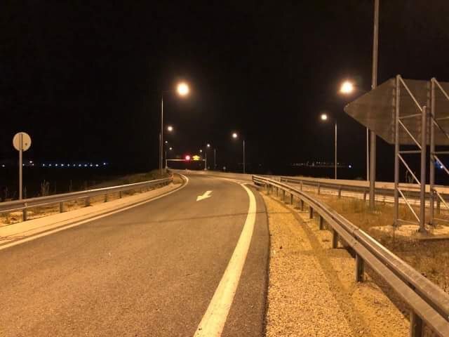 empty highway night