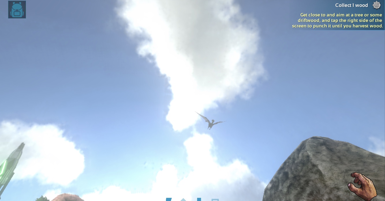 flying dinosaur in sky