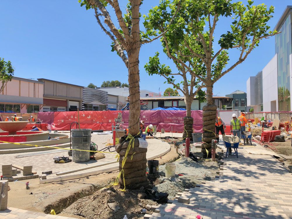 fountain construction site