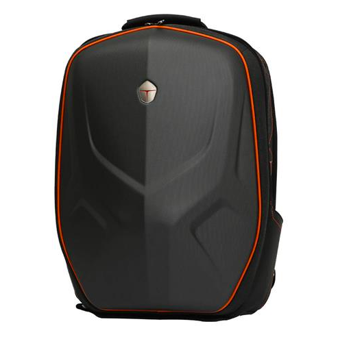 front view black backpack