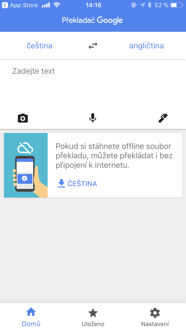 google translate app interface