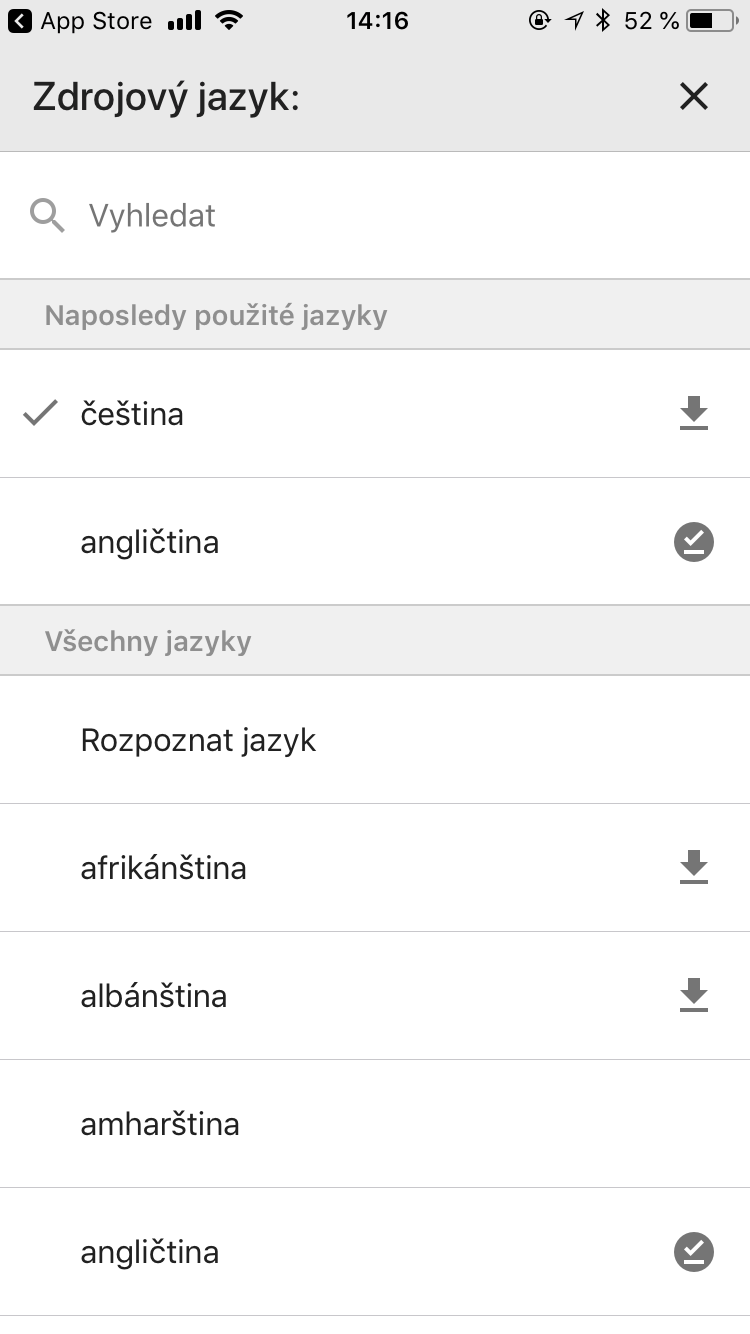 google translate language selection