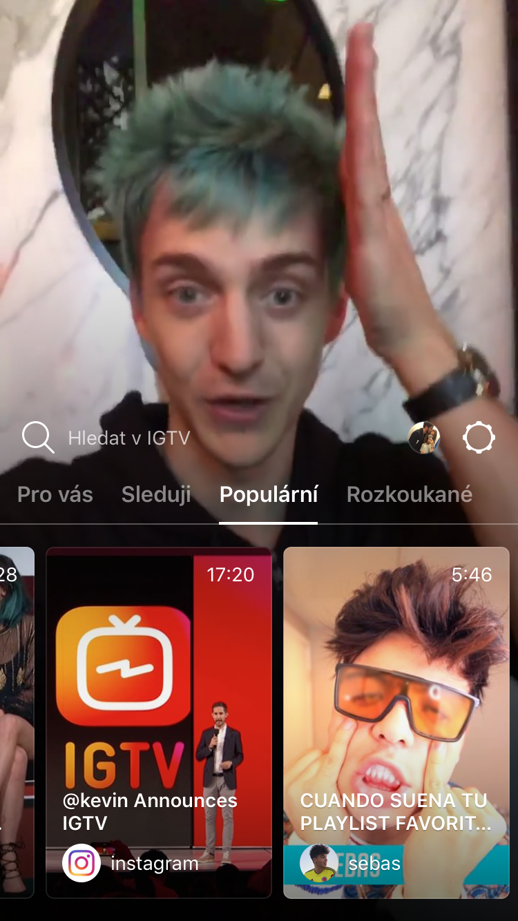 igtv popular videos screen