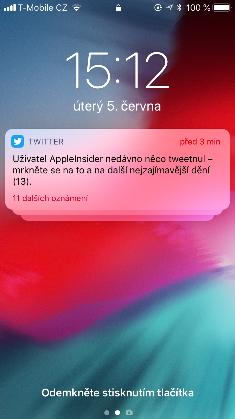 iphone lock screen twitter notification