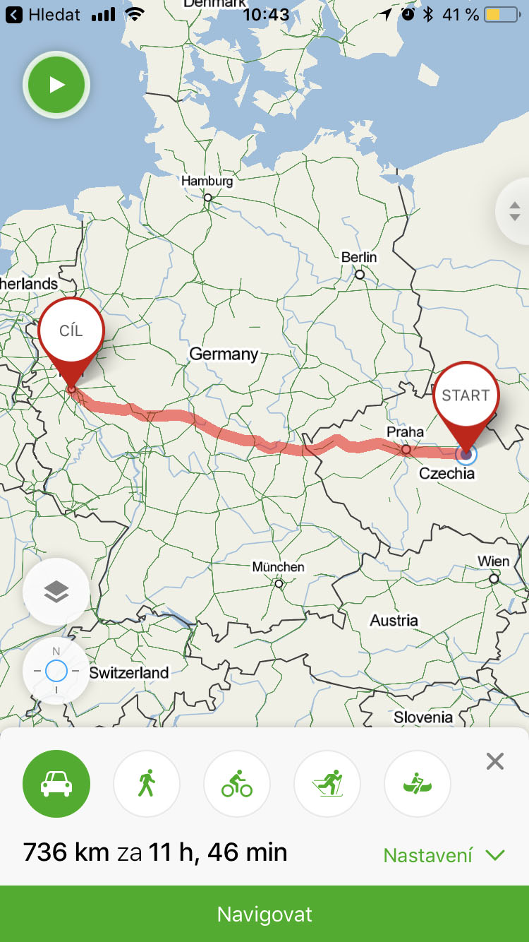 long distance route map