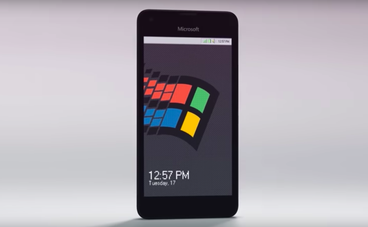microsoft windows 95 mobile front