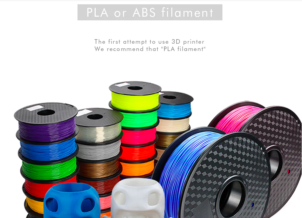 pla abs filament spools