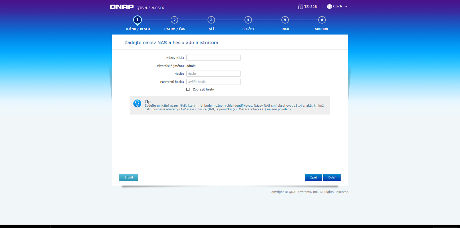 qnap admin setup
