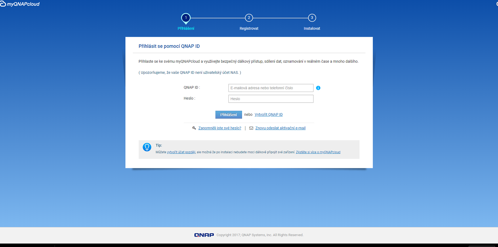 qnap id login page