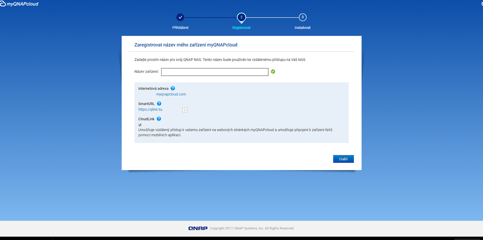 qnapcloud registration page