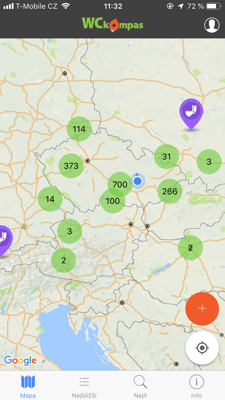 regional map location markers