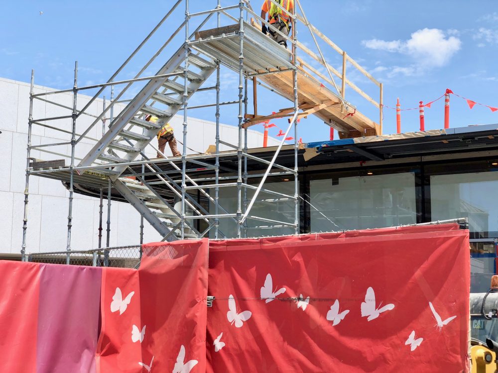 scaffolding construction site