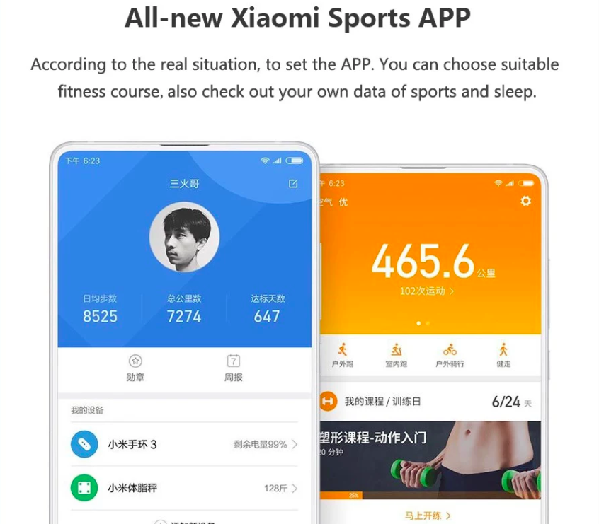 smart band app display