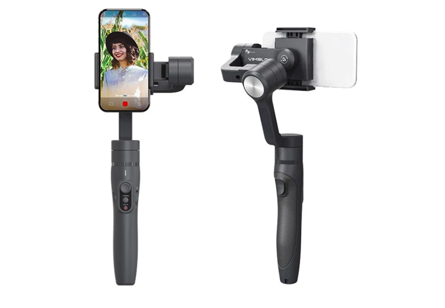 smartphone gimbal front and side view