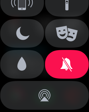 smartwatch control center muted
