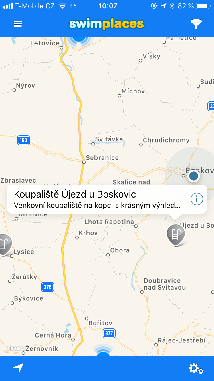 swimplaces location info