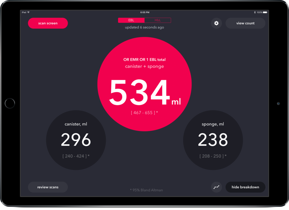 tablet display medical data