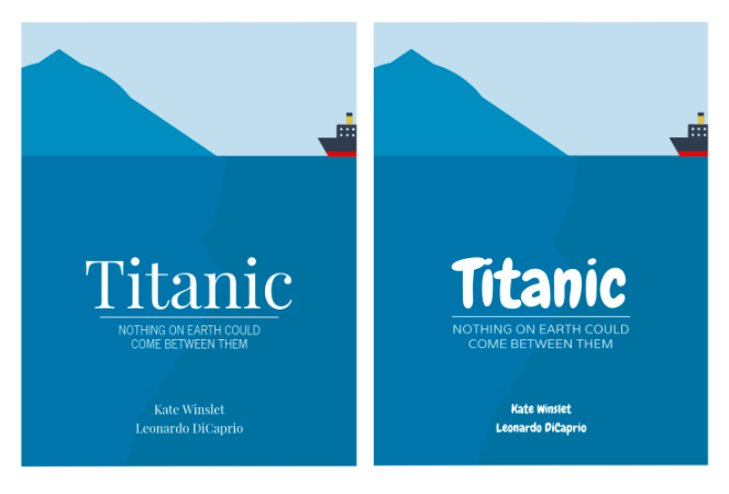 titanic movie poster design