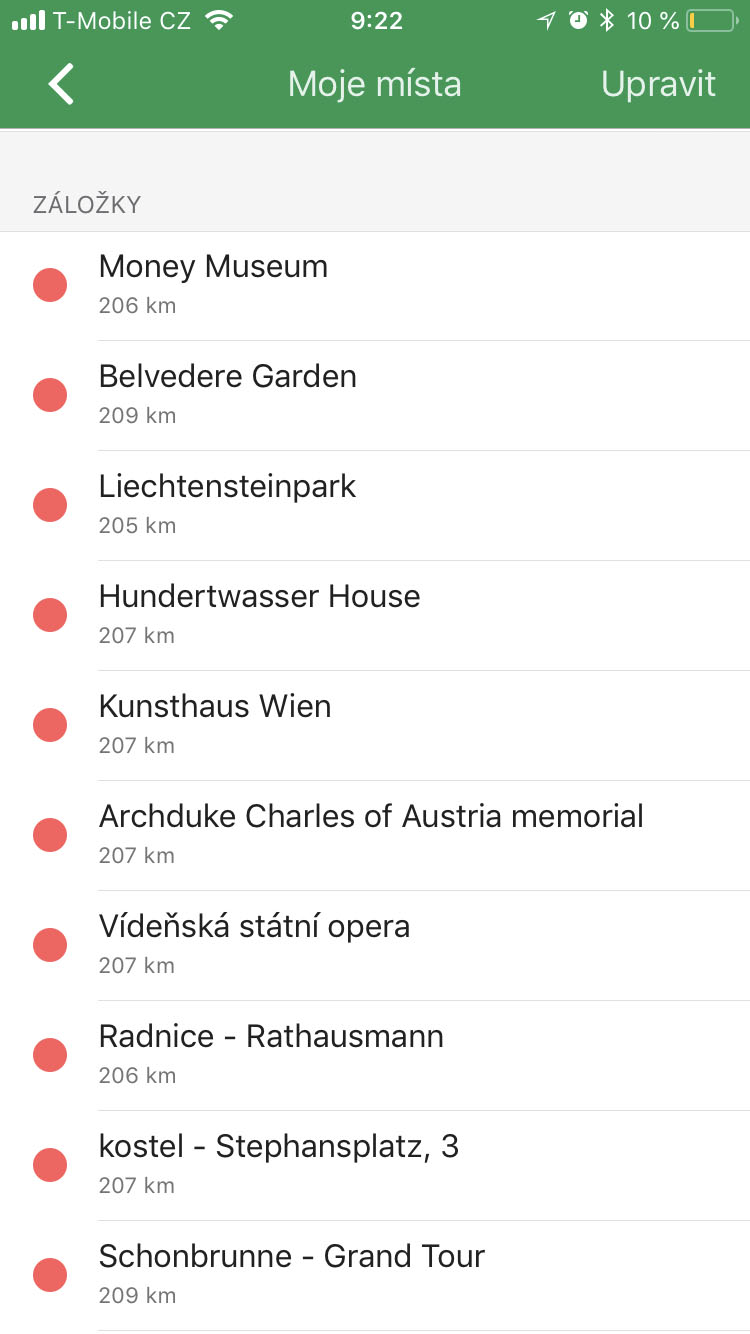 travel bookmarks list