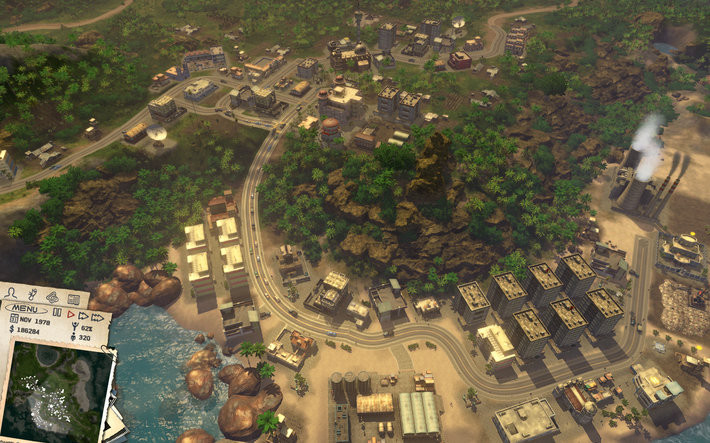 tropical city aerial view