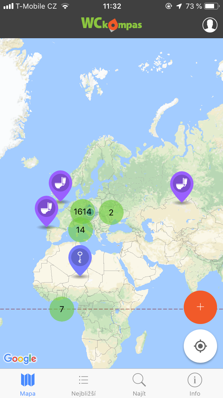 world map location markers