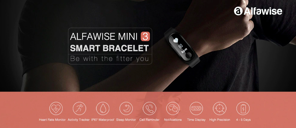 alfawise smart bracelet ad