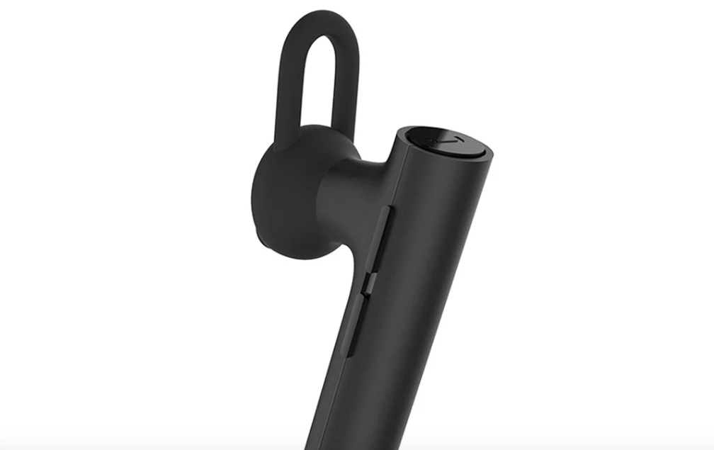 black bluetooth earpiece closeup