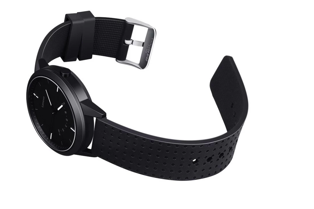 black smartwatch side view
