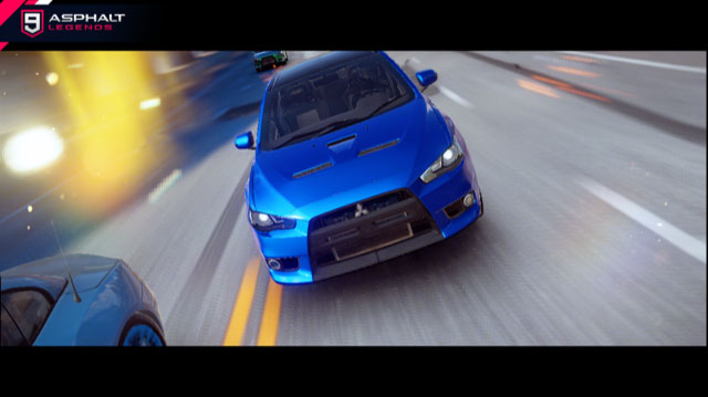 blue car front view race