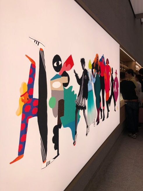 colorful artwork on wall