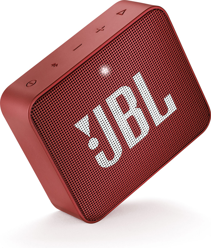 dark red jbl portable speaker