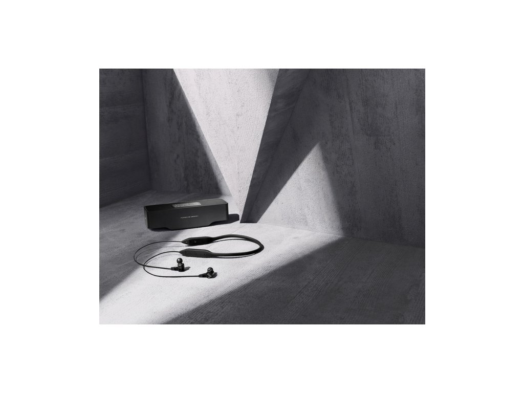 earphones and box in shadow