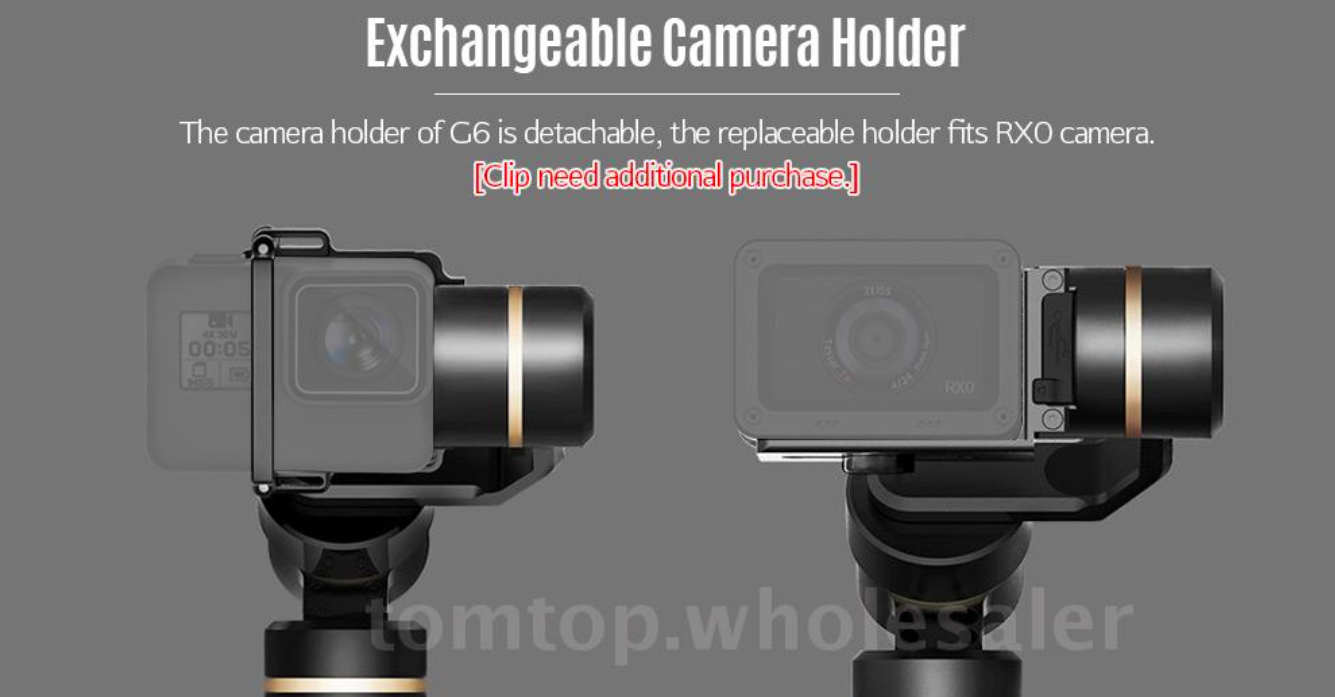 exchangeable camera holder