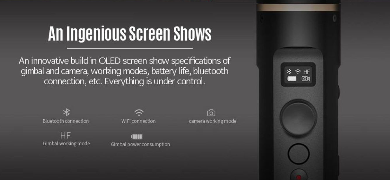 gimbal oled screen display
